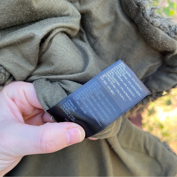 Urban Outfitters Palmer Sherpa Shirt Jacket Sweater Green Womens Small S - Picture 11 of 16